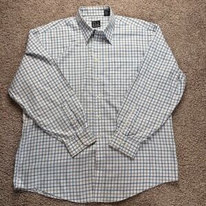 Jos. A. Bank Traveler's Collection Shirt Mens XL Long Sleeve Plaid Button Down